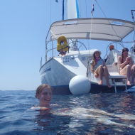 Bathing interval in the Croatian sea.