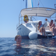 Une pause pour se baigner dans la mer adriatique.